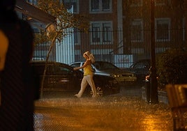 Tormenta este viernes en Vitoria.