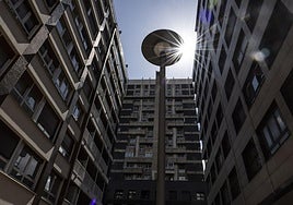 Vista de un barrio residencial de San Sebastián.