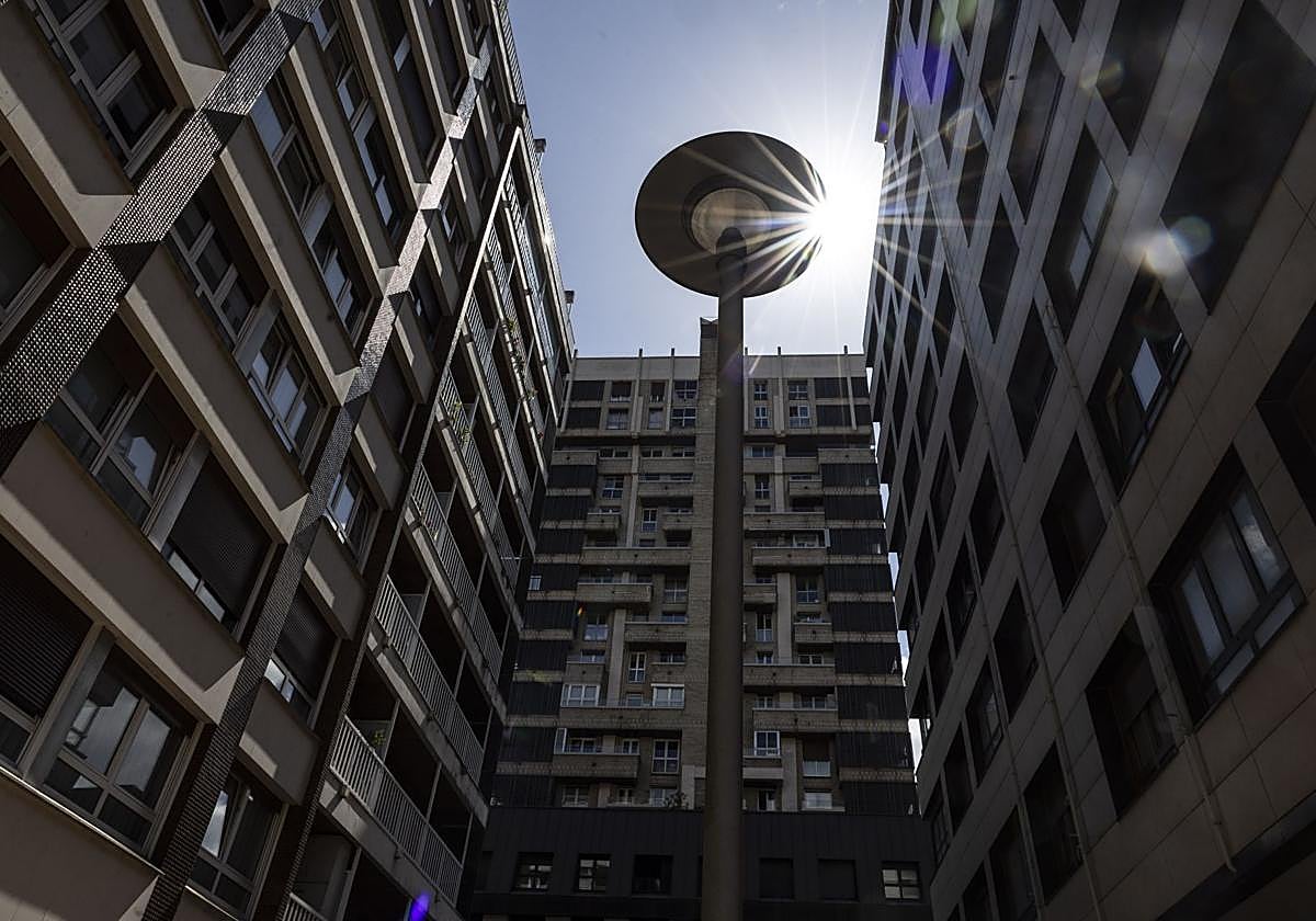 Vista de un barrio residencial de San Sebastián.