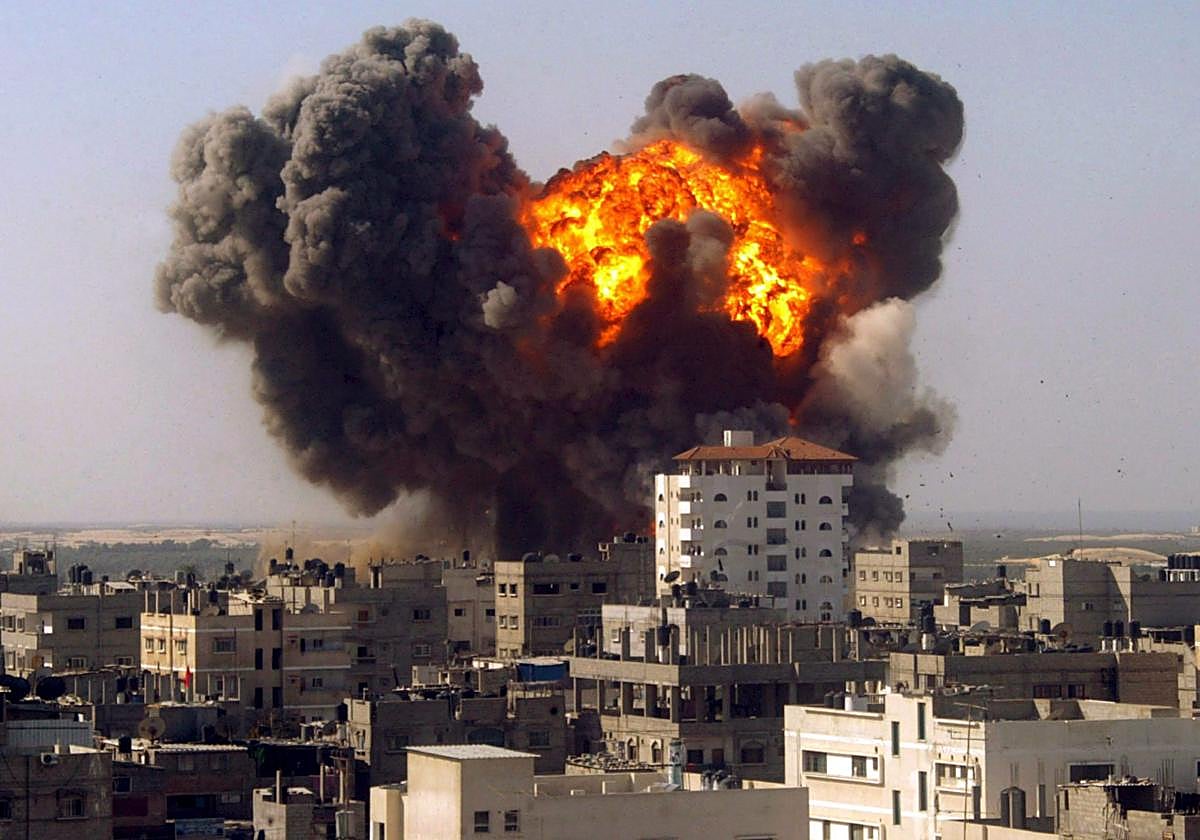 Leherketa Rafahen, Israelek Gazako zerrendan egindako eraso batean.