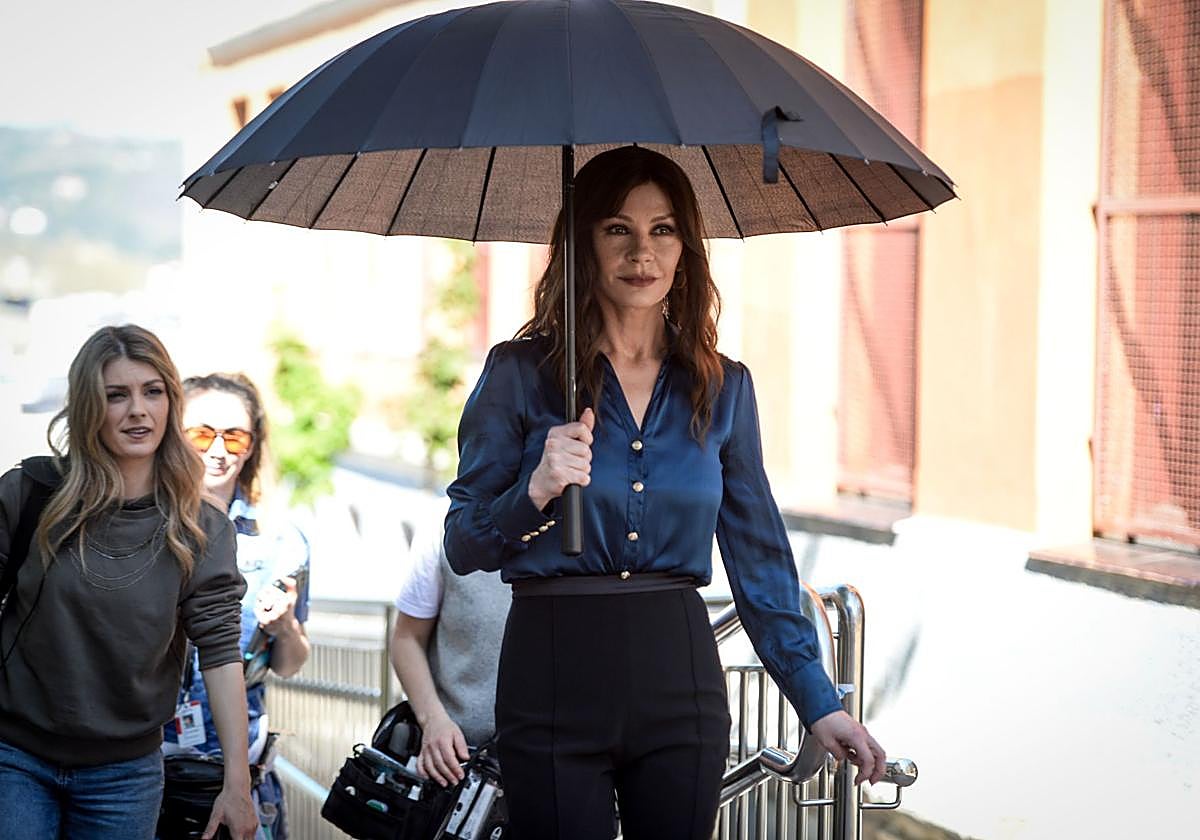 Catherine Zeta-Jones, durante el rodaje de 'Kill Jackie' en Solokoetxe.