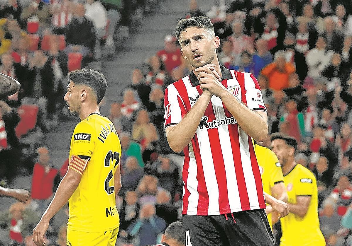 Laporte fue titular en el encuentro de anoche en San Mamés.