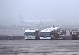 11 vuelos desviados o cancelados por la niebla este martes en Loiu