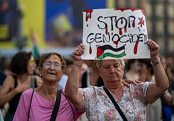 Protesta propalestina en Barcelona.