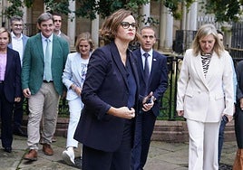 La diputada general, en la Casa de Juntas en Gernika.