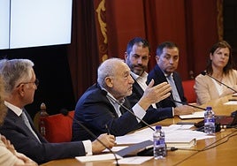 El economista estadounidense Joseph Stiglitz, este lunes en la Universidad de Deusto.