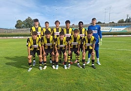 El último once inicial del Basconia que perdió por 1-2 contra el Deportivo Aragón.