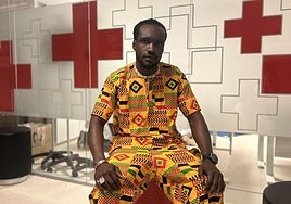 Demba Diop, en las instalaciones de Cruz Roja de Bilbao.