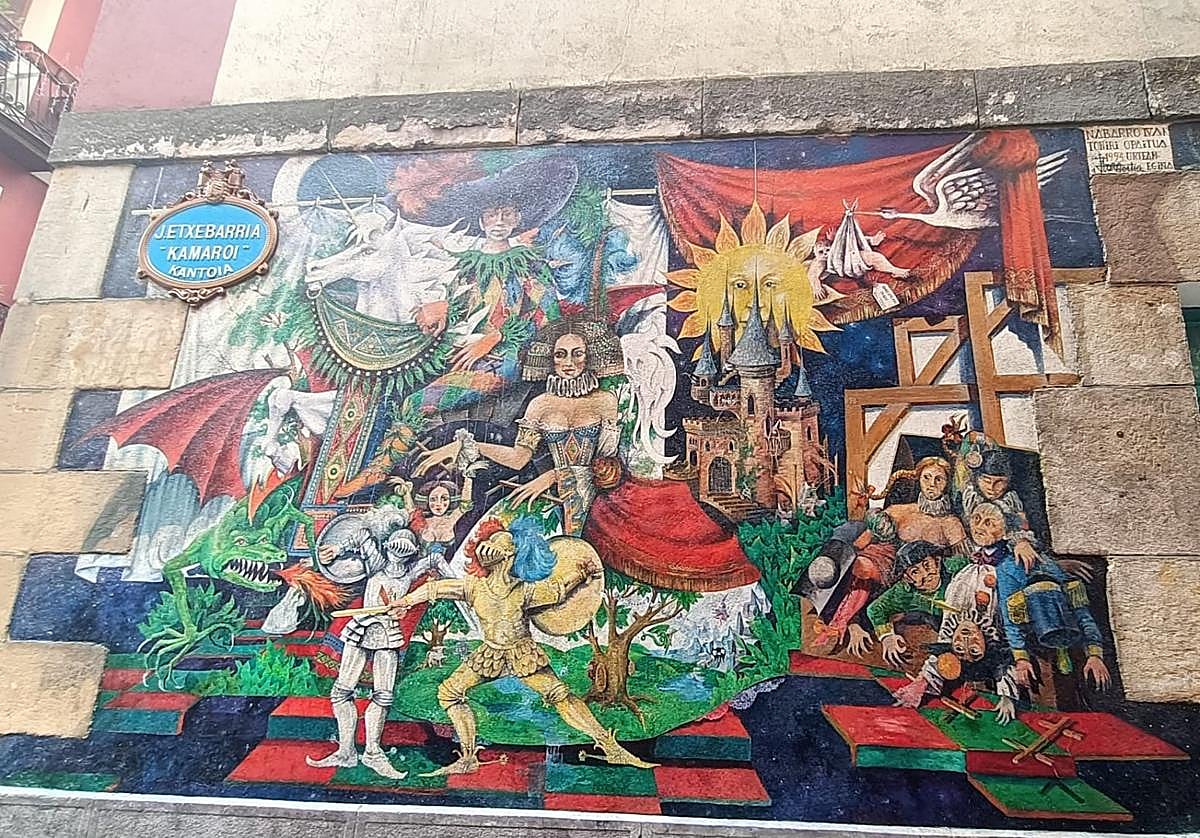 Imagen del mural tras concluir la restauración.