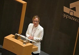 Eider Mendoza en las Juntas Generales.