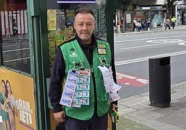 Juan Carlos Maestro, el vendedor que ha repartido 35.000 euros en Bilbao.