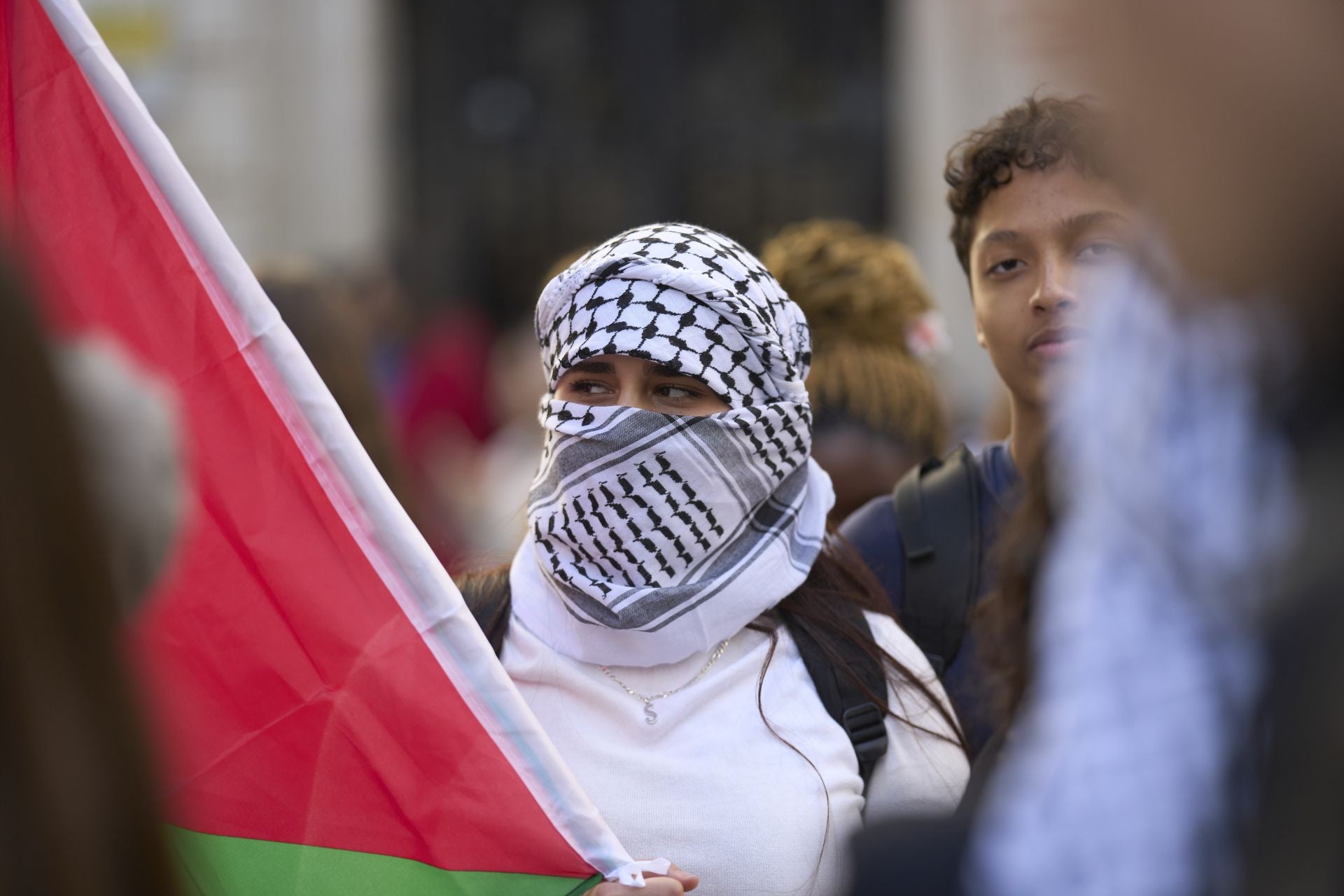 Las imágenes de las protestas propalestina en Vitoria