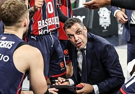 Galbiati durante un tiempo muerto.