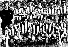 De pie, Espejo, Bernal, Zugadi, Tella, Luisi y Cristóbal. Abajo, Iturricha, Amézaga, Guereñu, Ciaurriz y Frechilla.
