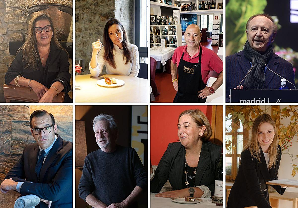 Iratxe Rementeria, Lara Martín, Ángel Velo, José Carlos Capel, Juan Diego Sandoval, Javier Mariscal, Itsaso Arana y Sandra Manzano.(De derecha a izquierda, arriba y debajo)