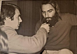 Félix Maraña entrevista a Pablo Guerrero en Pamplona en 1972.