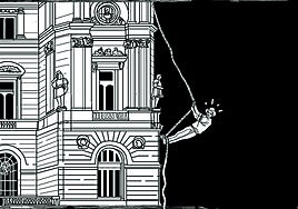 El 'hombre mosca' que escaló el Ayuntamiento de Bilbao