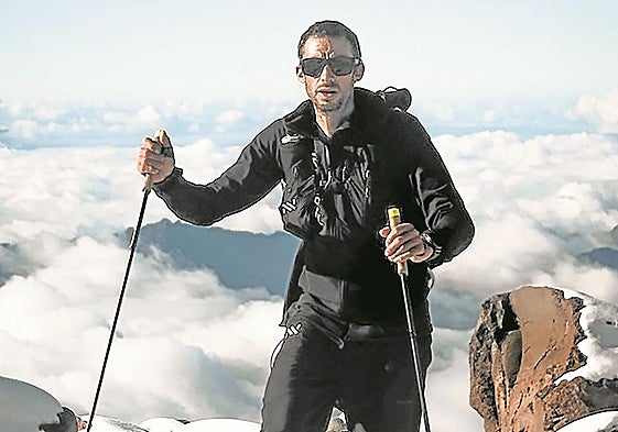 Kilian Jornet en una de las 72 cimas que alcanzó en el proyecto que completó en Estados Unidos.