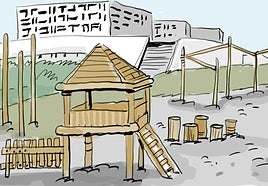 La tira de Cerrajería sobre el parque de Borinbizkarra