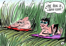 Así ha ilustrado Iñaki Cerrajería la huelga de jardineros de Vitoria