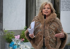 La presidenta de Covite en el homenaje a Gregorio Ordóñez con motivo del 30 aniversario de su asesinato en San Sebastián.