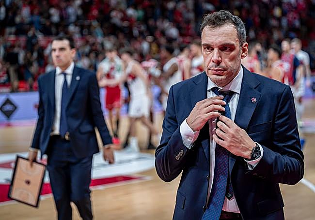 Paolo Galbiati, tras la derrota en Zaragoza.