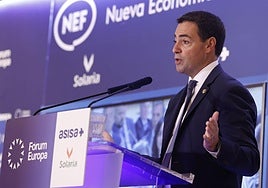 Pradales, durante su intervención en el Fórum Europa en Madrid.