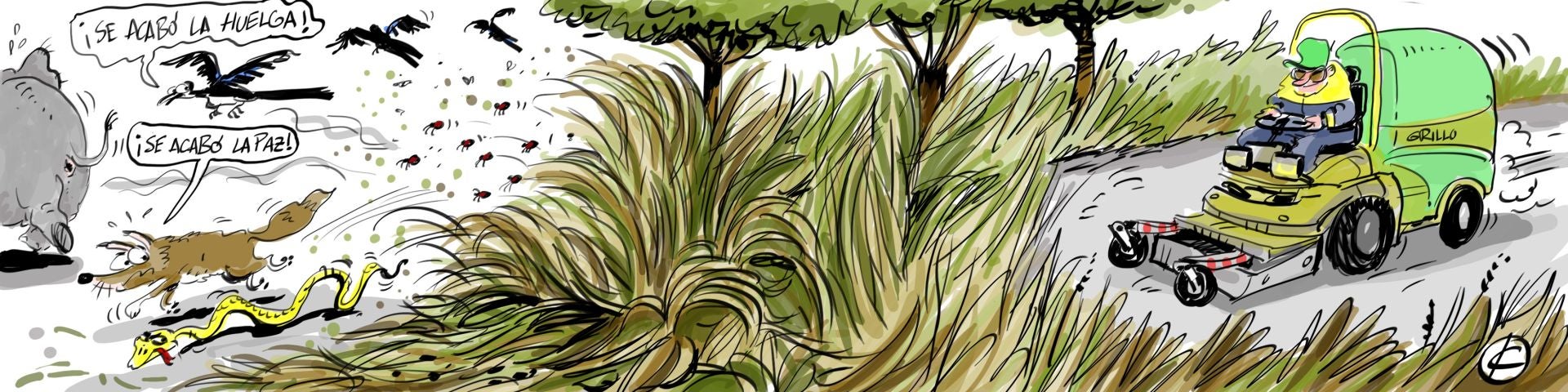 La viñeta de Cerrajería sobre la vuelta al trabajo de los jardineros de Vitoria