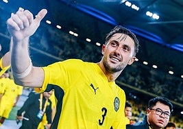 Facundo Garcés, después de uno de sus partidos con Malasia.