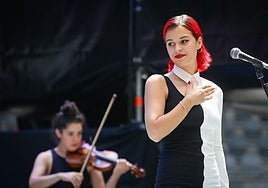 Dora postigo en el Festival de Jazz de Vitoria.