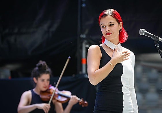 Dora postigo en el Festival de Jazz de Vitoria.