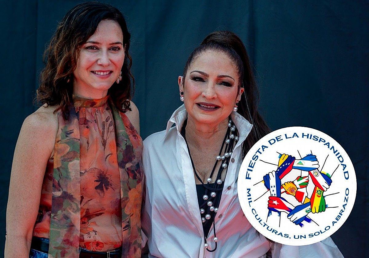 Isabel Díaz Ayuso junto a Gloria Estefan, en el concierto que se celebró la semana pasada en Madrid