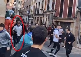 Eneko Andueza, un mozo más en los encierros de Durango