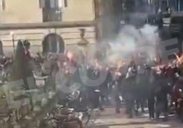 Los vídeos más espectaculares de la batalla campal entre radicales en Vitoria