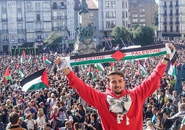 La jornada de huelga en apoyo a Palestina en Álava, en imágenes