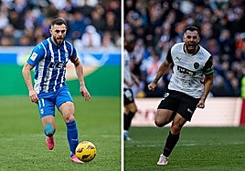 Luis Rioja, con el Alavés y el Valencia.