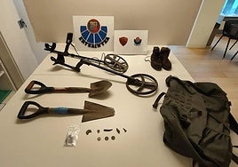 Material requisado por la Ertzaintza en la operación de abril.