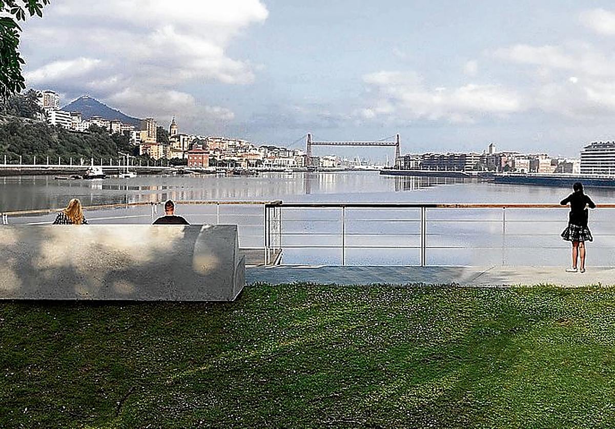 En el lateral que une la rampa con el espigón se colocará un balcón panorámico.