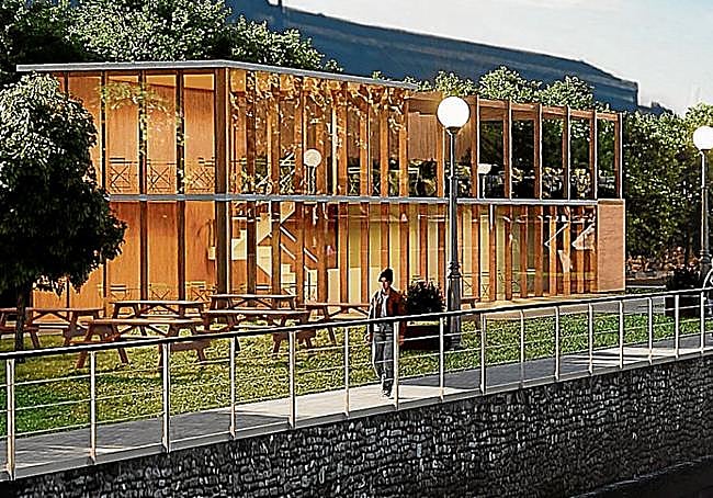 Un módulo prefabricado se utilizará como centro de atención de visitantes.