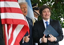 Donald Trump eta Javier Milei.