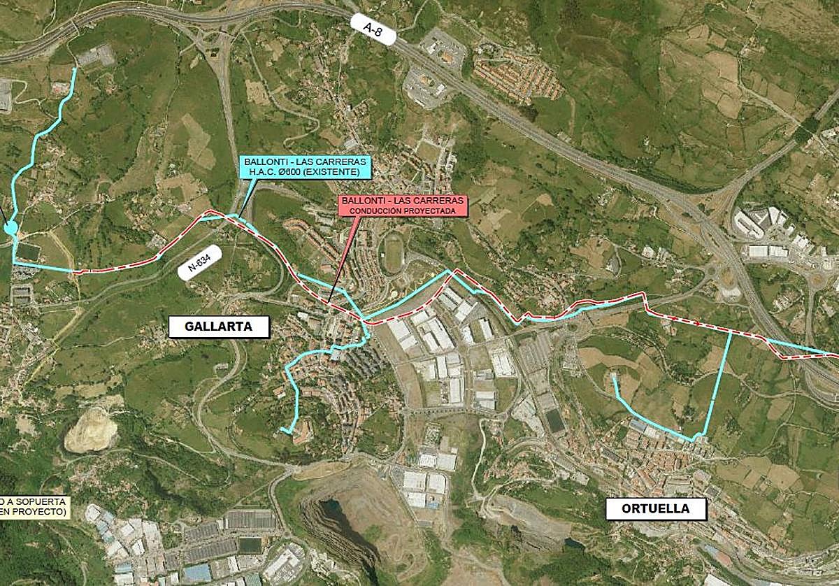 La conducción actual mide 5.042 metros de longitud, fue instalada en los años 70 y presenta un deterioro importante por oxidación.