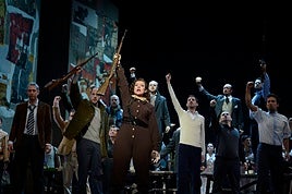 Escena del montaje de 'La forza del destino', de Verdi, que se verá el sábado en el Euskalduna.