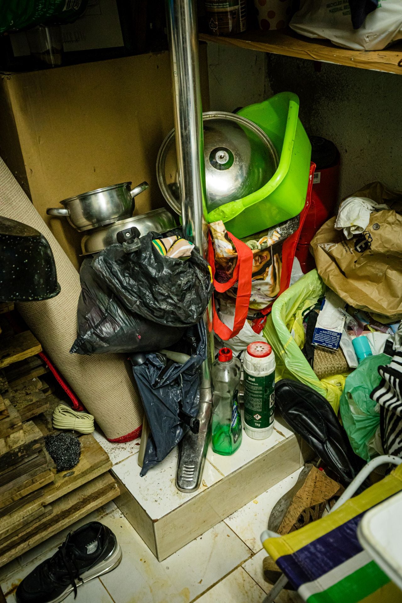 Así era el camarote en el que vivió un año Josefina tras ser okupada su casa en Vitoria