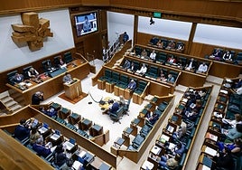 Imagen del pleno del Parlamento vasco.