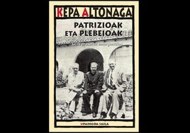 'Patrizioak eta plebeioak' liburuaren azala.