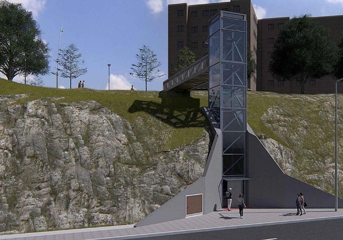 Comienzan las obras del nuevo ascensor que comunicará los barrios de Bolueta y Txurdinaga