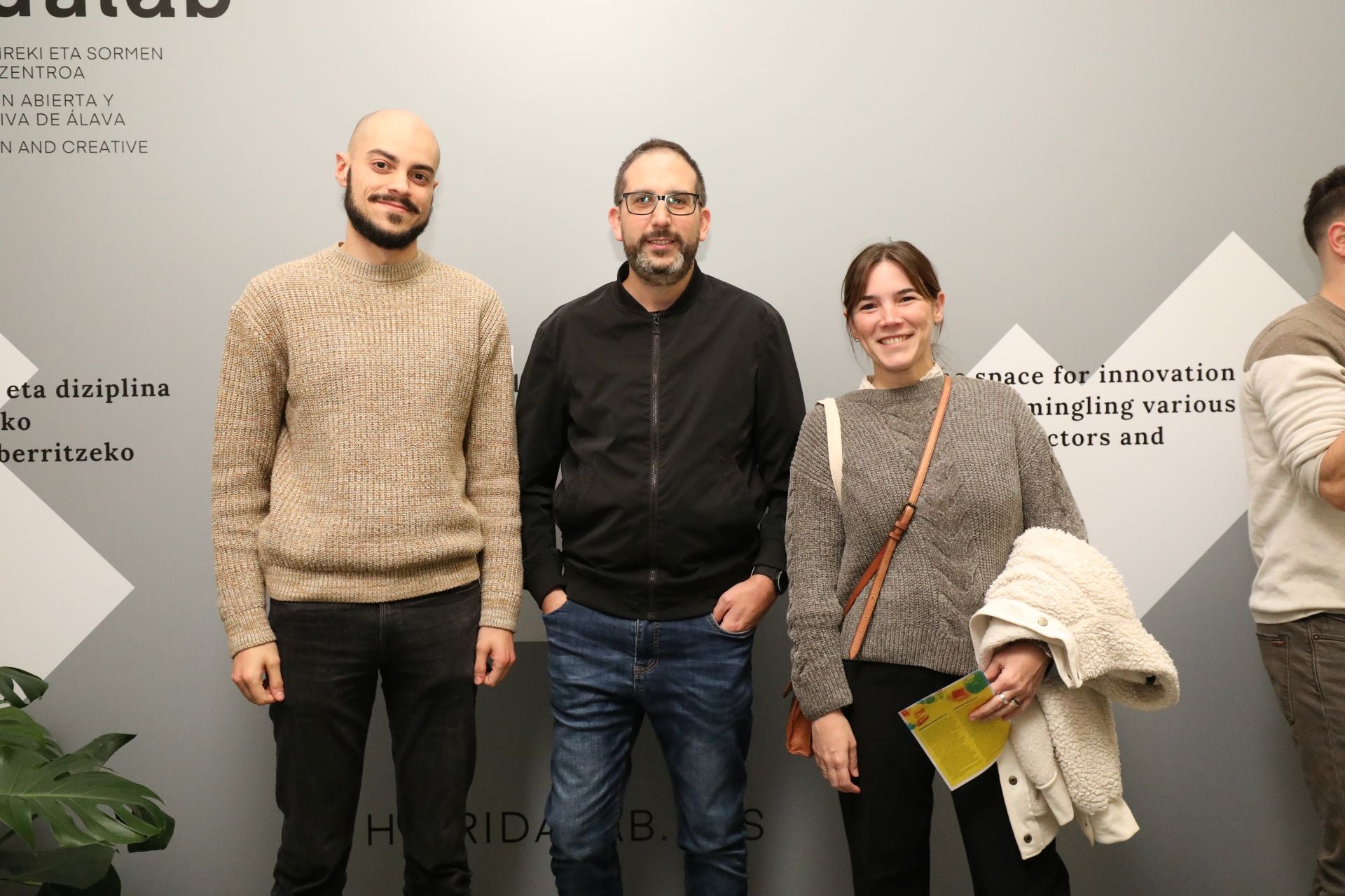 Beñat Lomas, Joseba Guinea y Soledad Caldumbide.