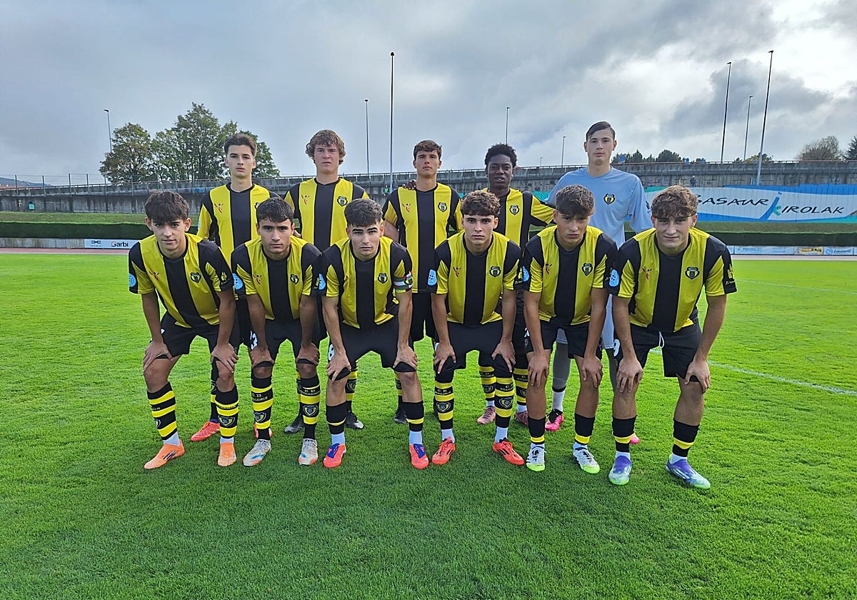 El once que presentó el Basconia el pasado domingo ante el Náxara.