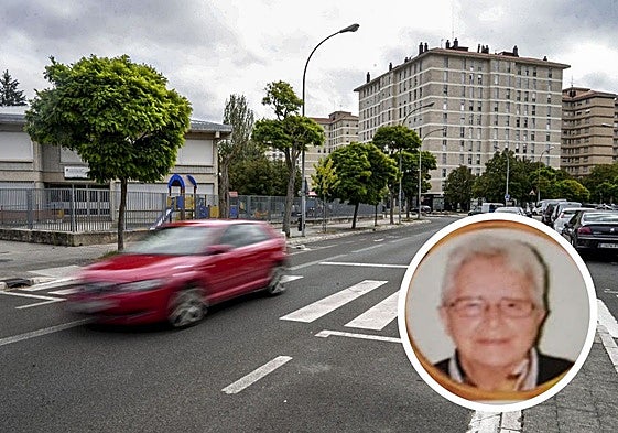 Una imagen anterior de la calle Paula Montal ajena al atropello. En el círculo, sor Isabel.