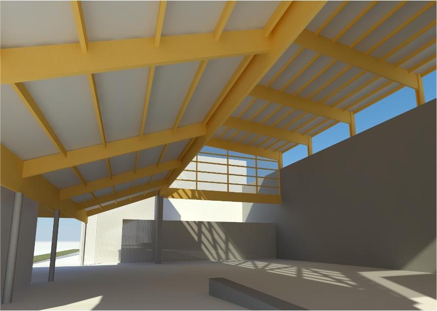 Se eliminarán las gradas interiores para crear un espacio más amplio y accesible, y se nivelará el suelo del frontón con nuevas pendientes adaptadas.